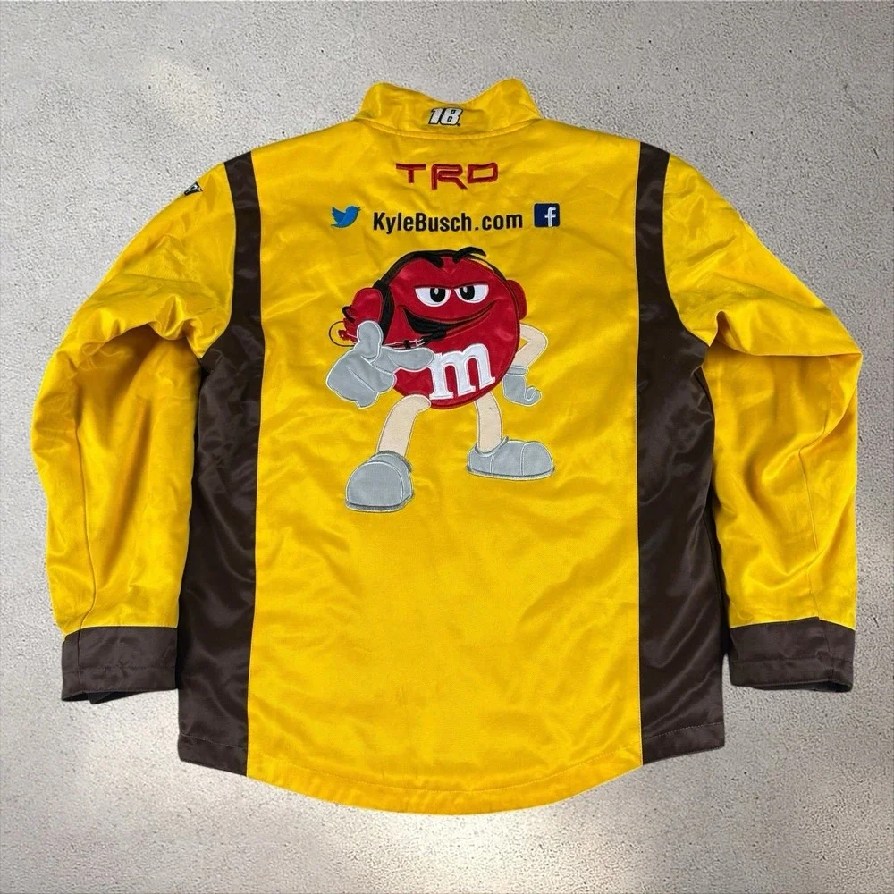 Nascar Kyle Busch M&M Pit Jacket Men's Small Racing EUC